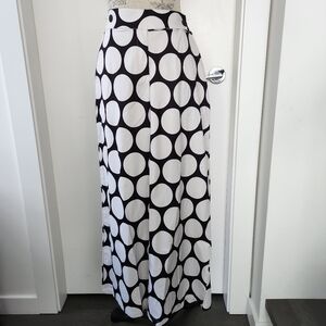 Black & white polkadot palazzo pants